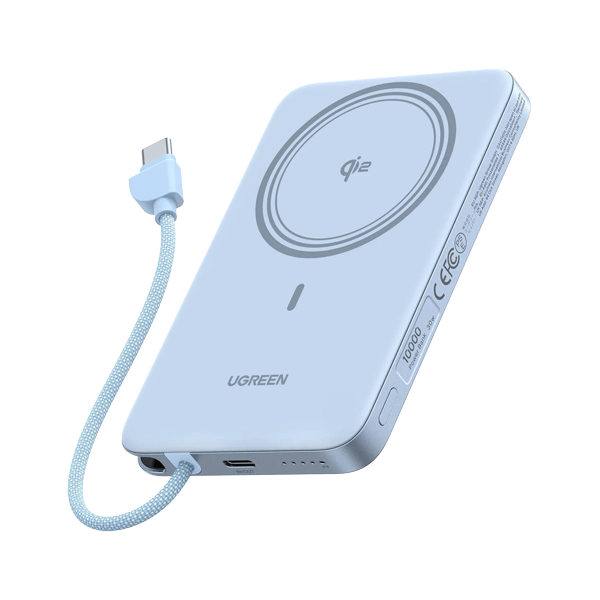 پاور بانک MagFlow یوگرین 30 وات بی سیم مغناطیسی 10000 میلی آمپر ساعت با استاندارد Qi2.2 مدل PB570