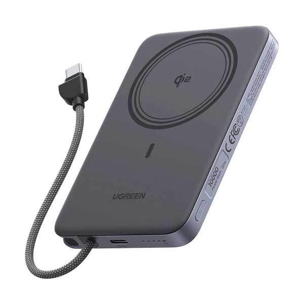 پاور بانک MagFlow یوگرین 30 وات بی سیم مغناطیسی 10000 میلی آمپر ساعت با استاندارد Qi2.2 مدل PB570